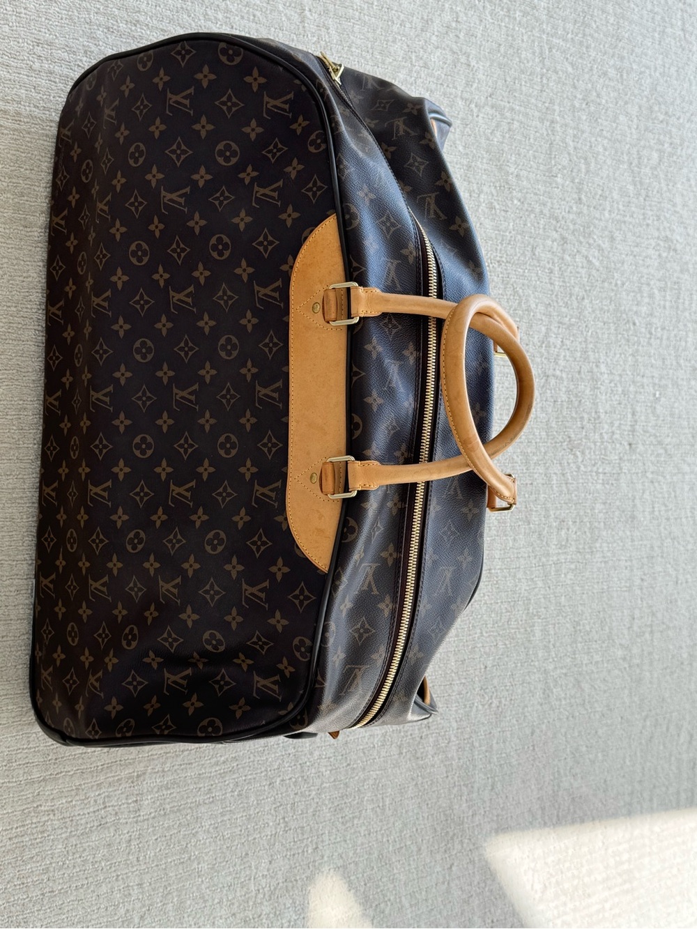 Louis Vuitton Monogram Canvas Travel Duffel in Brown and Tan - Picture 4 of 11
